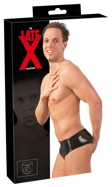 Latex Herren Slip schwarz