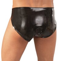 Latex Herren Slip schwarz