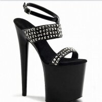 Schwarze Sky Heels mit Nietenoptik