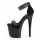 Schwarze Sky Heels mit Acrylsteinen