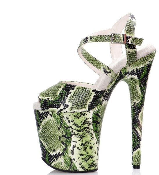 Schlangengrüner Sky Heels