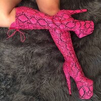 Pinke Sky Heels Boots