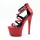 Roter Sky Heels mit Kette