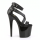 Schwarzer Sky Heels mit Lederriemchen