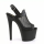 Schwarzer Sky Heels Slipper mit Riemchen