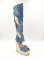 Sky Heels Jeans Overknees