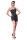 Minikleid CR4418 schwarz/neonweiß